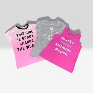 Girls' Graphic T-Shirts  (Set of 3) Size Large 10